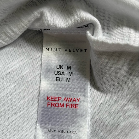 Mint Velvet Layered Tank Top M Charcoal White Double Layer Sleeveless Blouse - Picture 5 of 7